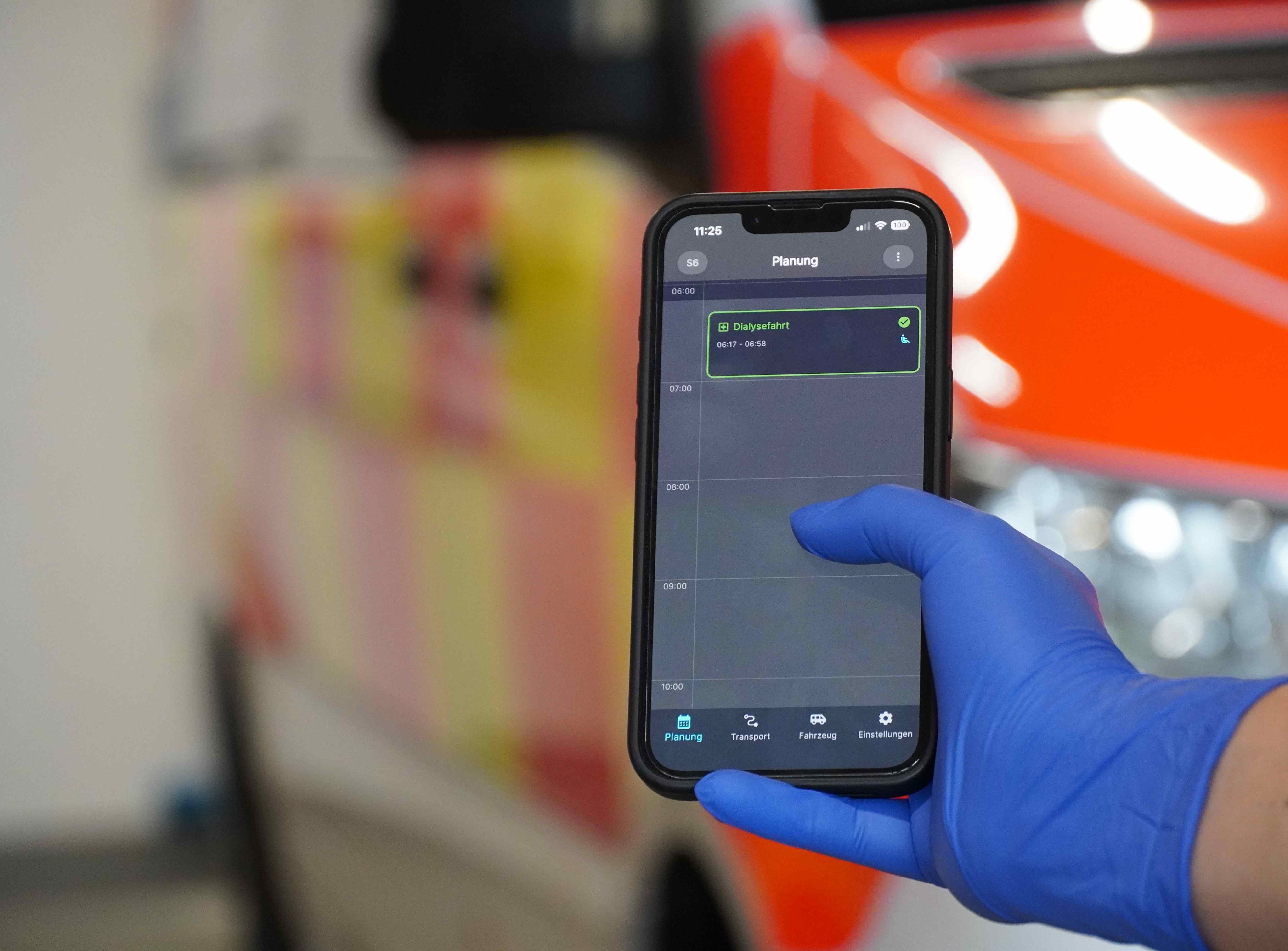 Besatzung sieht die geplanten Fahrten der Schicht in der Crew-App