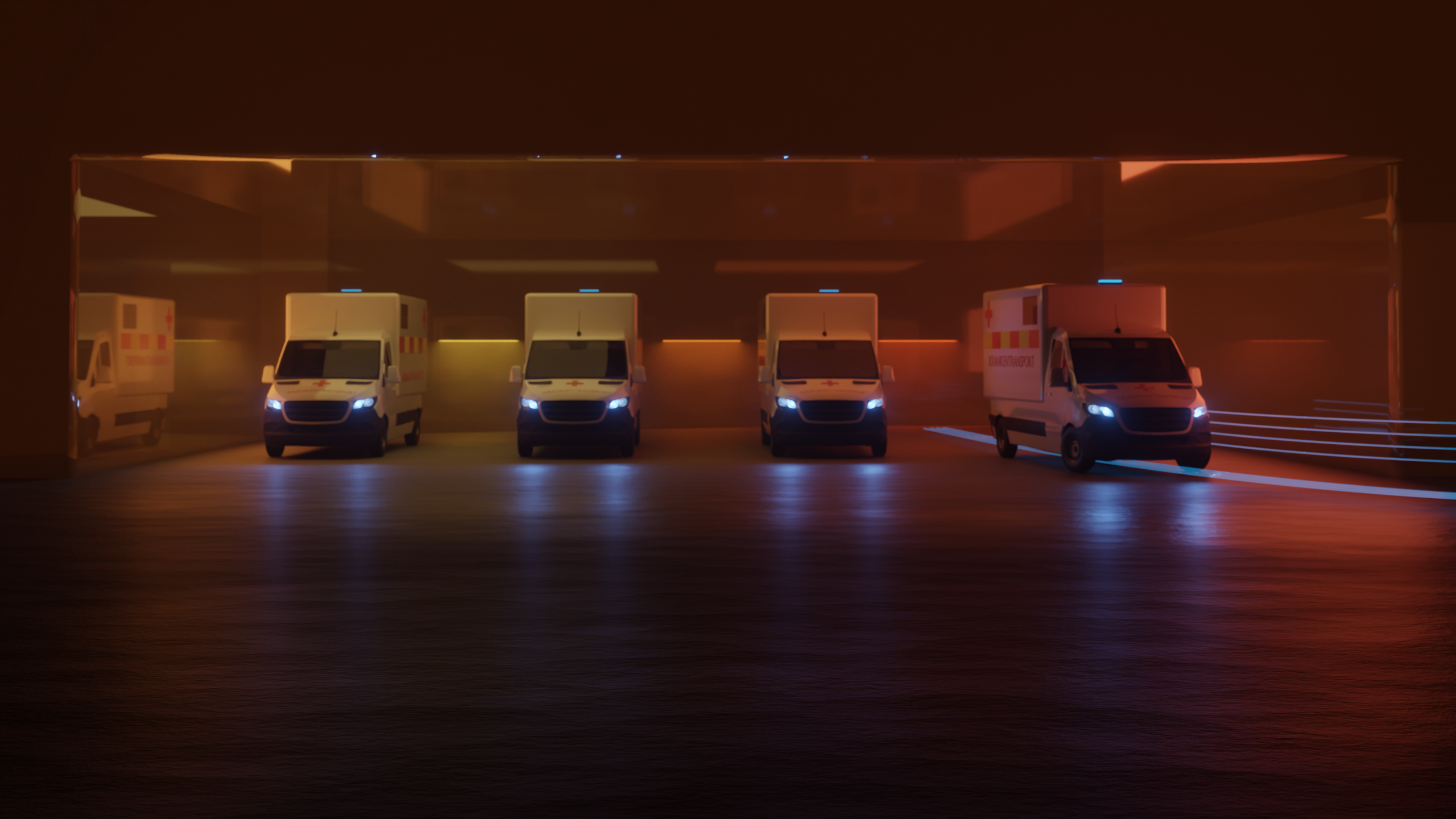 Automatisierte Disposition – KTW-Flotte in der Garage