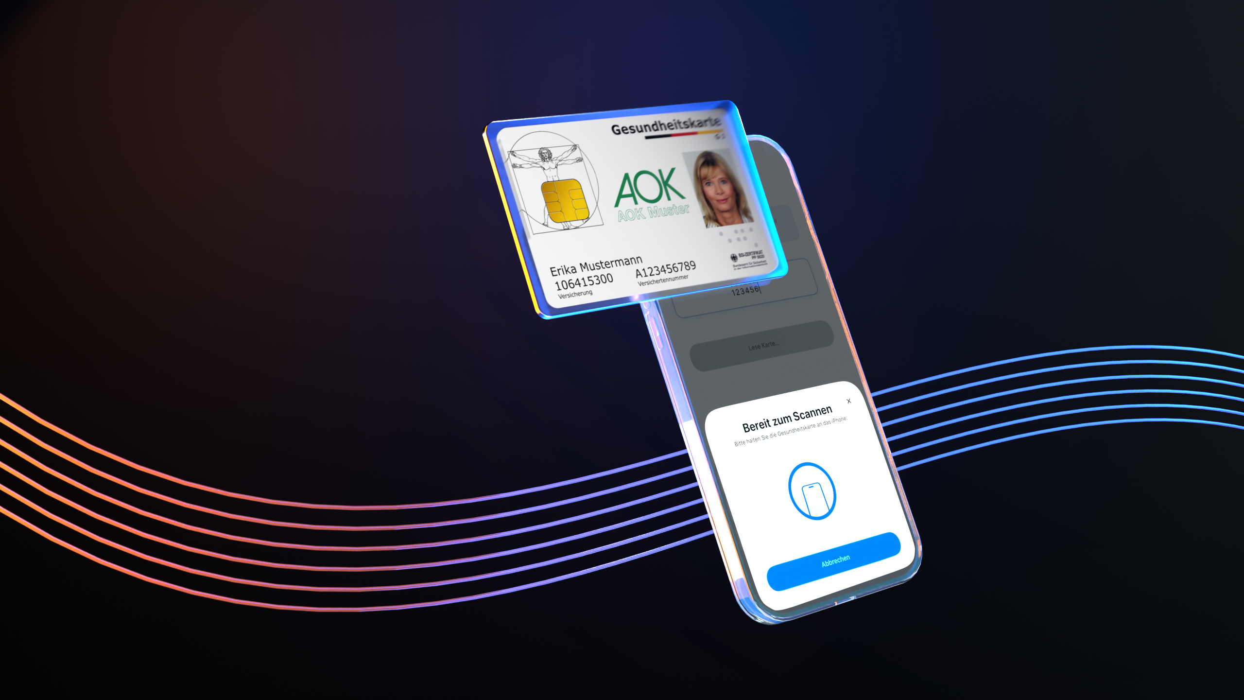 eGK-Auslesen per NFC mit der crew App