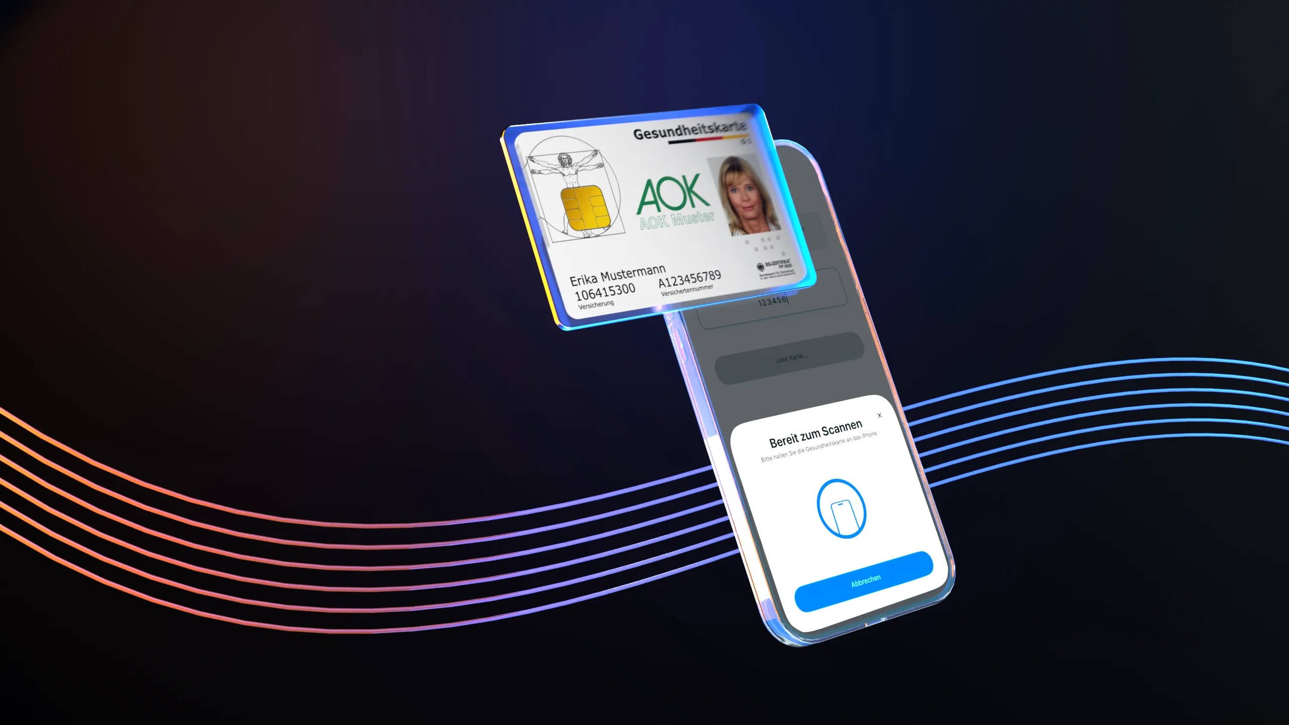 eGK-Auslesen per NFC mit der crew App