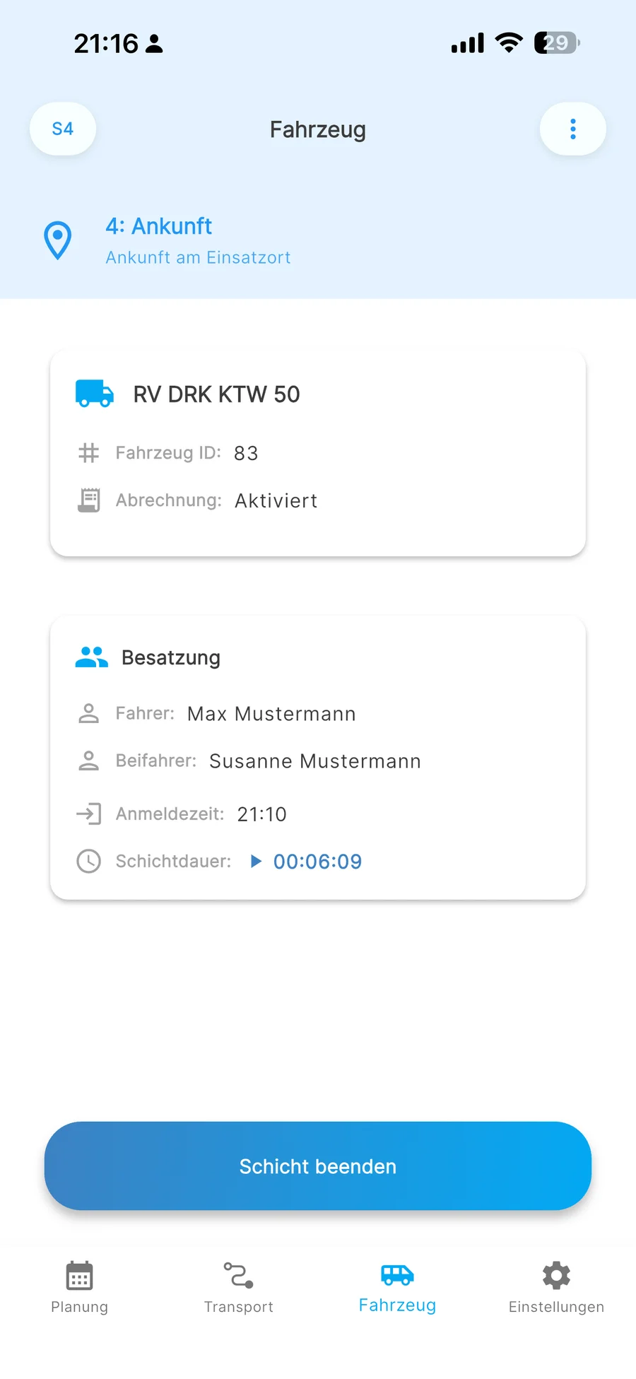 Crew App Screenshot 11 (Tagmodus)